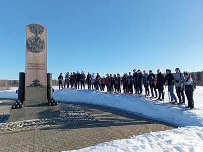 Поисковики Академии ГПС МЧС России провели лыжный поход по Бородинскому полю