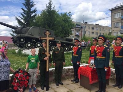 Красноармейца Логина Лаврентьевича Страхова захоронили на родной земле