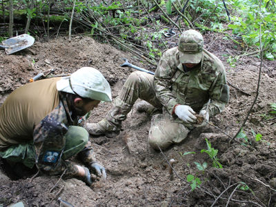 Неизвестного красноармейца обнаружили поисковики отряда «Последний бой» в Ржевском районе